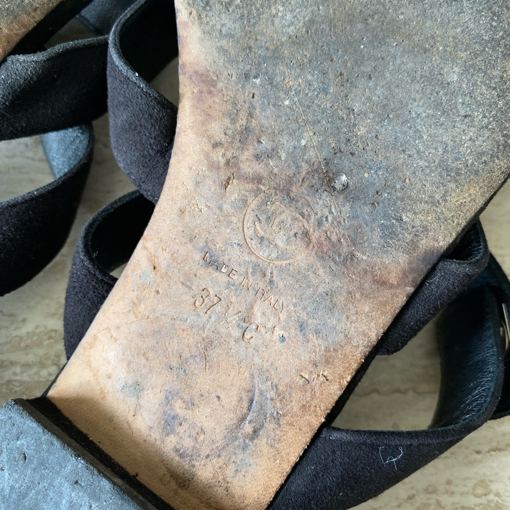 Vintage Chanel Turnlock CC Flat Sandals - Picture 9 of 9